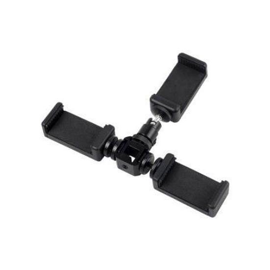 Dual Phone Stand for Live Streaming, Multi-Camera Photography & Videography - Handheld, Multifunctional Holder