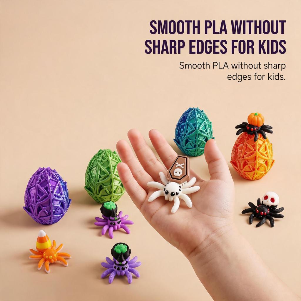 DOWMOO Halloween 3D Surprise Spider Eggs Toy Set
