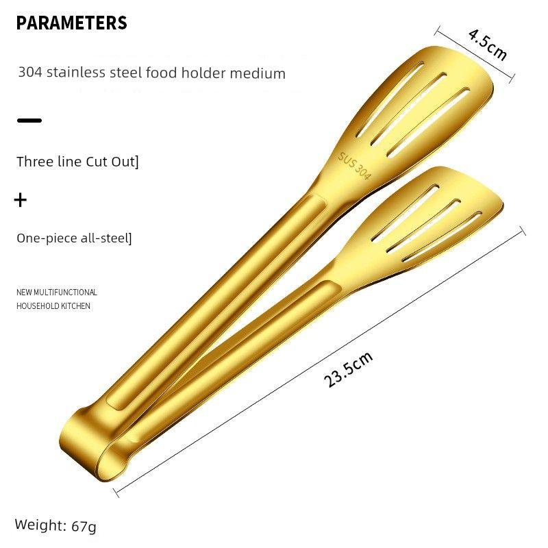 304 Stainless Steel Clip Food Clip Fried Steak Pancake Commercial Barbecue Clip Bread Barbecue Food Food-Grabbing Device Kitchen