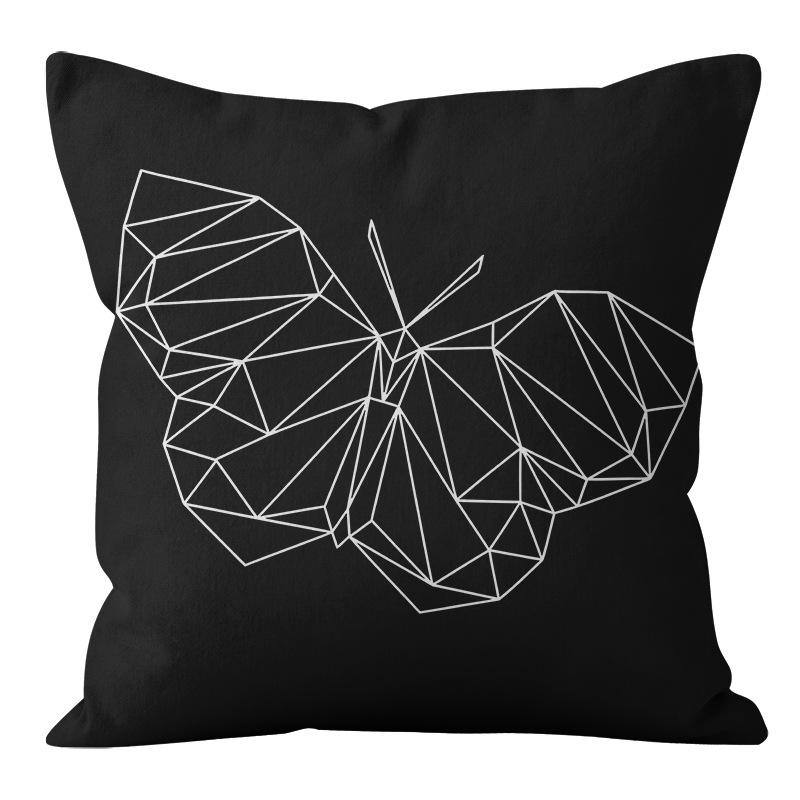 Stil Minimalist Nordic Alb-Negru Abstract Geometric Față de Pernă Acasă Living Canapă Pernă Față de Pernă