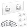 4 Pieces Shower Shelf Adhesive Replacement Bathroom Organizer Sticky Pads for Apartment, House, Bedroom, Tile, RV, Sinks