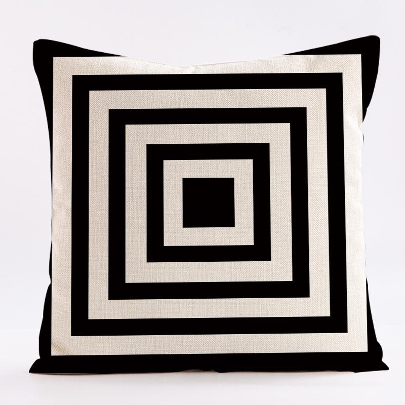 Modern Minimalist Geometric Patterns Throw Pillow Cover With Short Plush Print For Living Room Sofa Decoration Cushion Cover