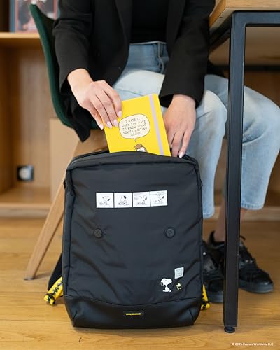 Moleskine Peanuts Metro Slim batoh, Černý, Vhodný pro 15palcový notebook, ETLEPEMTBPBK