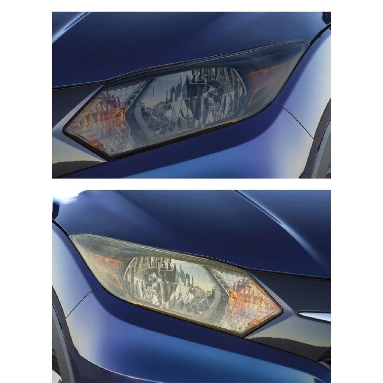 2 Pcs Car Headlight Protective Anti Scratch Film Transparent Black TPU Sticker For Honda HRV 2016 2017 2018 2019 2020 Accessory