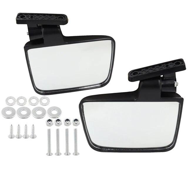 Rear View Mirror Flexible Adjustment Back-up Mirror Folding Reversing Mirror for Golf Carts Club Car for Yamaha EZGO Zone Carts