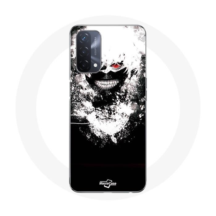Coque - Maniacase - Oppo A93 5G - Tokyo Ghoul amine Ken Kaneki - Souple - Noir