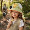 Kids Hat Fan Cap Kids Sun Cap with Built-in Solar Fan Wide Brim Sun Protection Hat Breathable Mesh Summer Hat with Cartoon