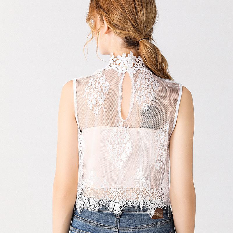 Perfect Match Women Fake Collar White Lace Floral Detachable False Collar Blouse Removable Stand Collar Tie Women Clothes Accessories