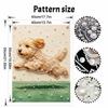 Pearl Art Canvas Kit with Frame Jumping Puppy Dog Pattern Relaxing Handmade Craft for Cozy Bedroom Home Decor Gift