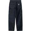 Carhartt WIP Fw24 W Brandon Single Knee Pant Loose Triple Stitch Zipper Fly Square Label Jeans Women pants Blue I034225-01-02