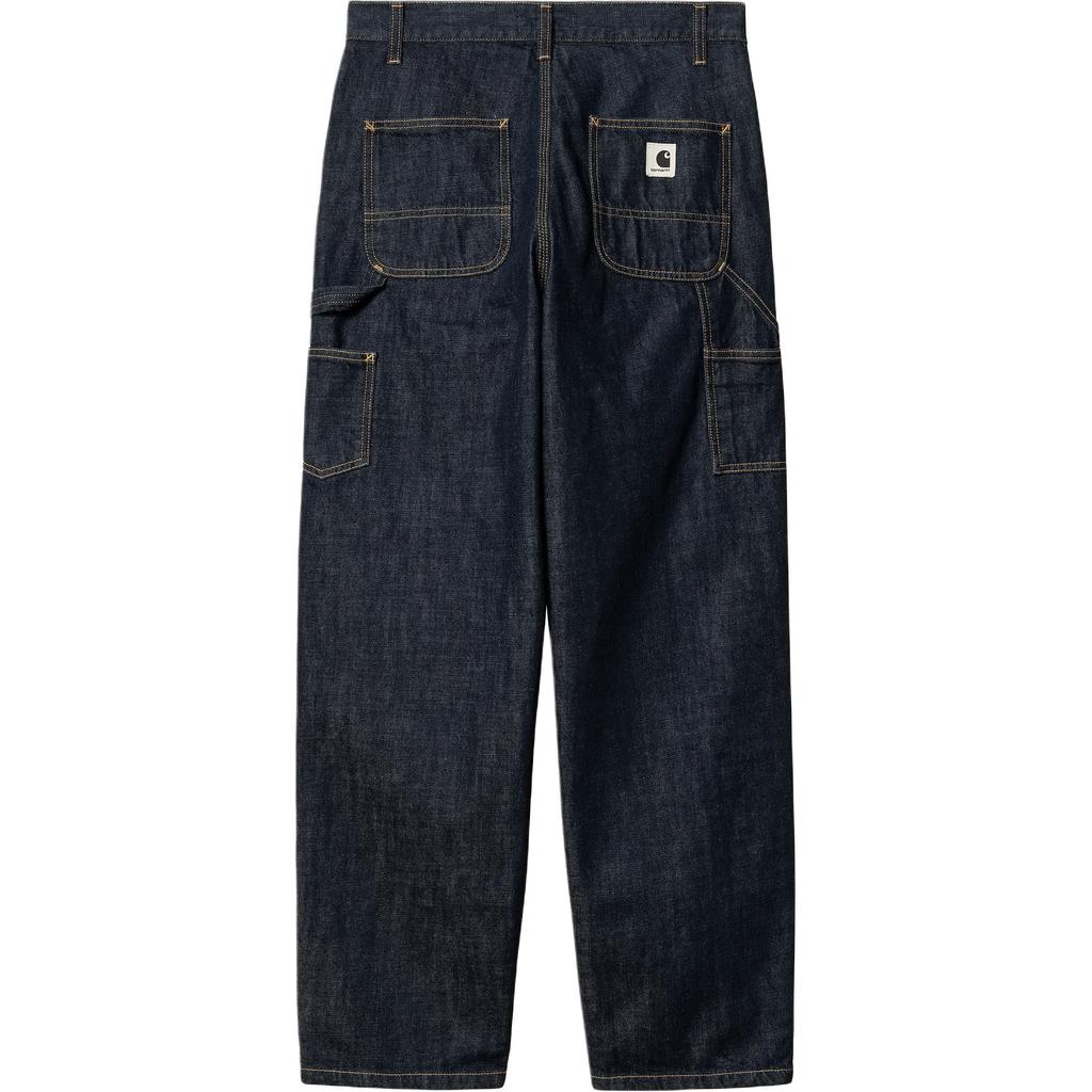 Carhartt WIP Fw24 W Brandon Single Knee Pant Loose Triple Stitch Zipper Fly Square Label Jeans Women pants Blue I034225-01-02