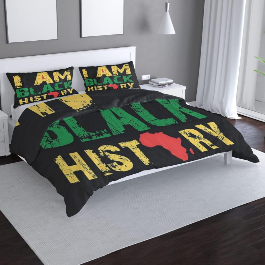 Blackhistory Bedding Three-Piece Quilt Cover