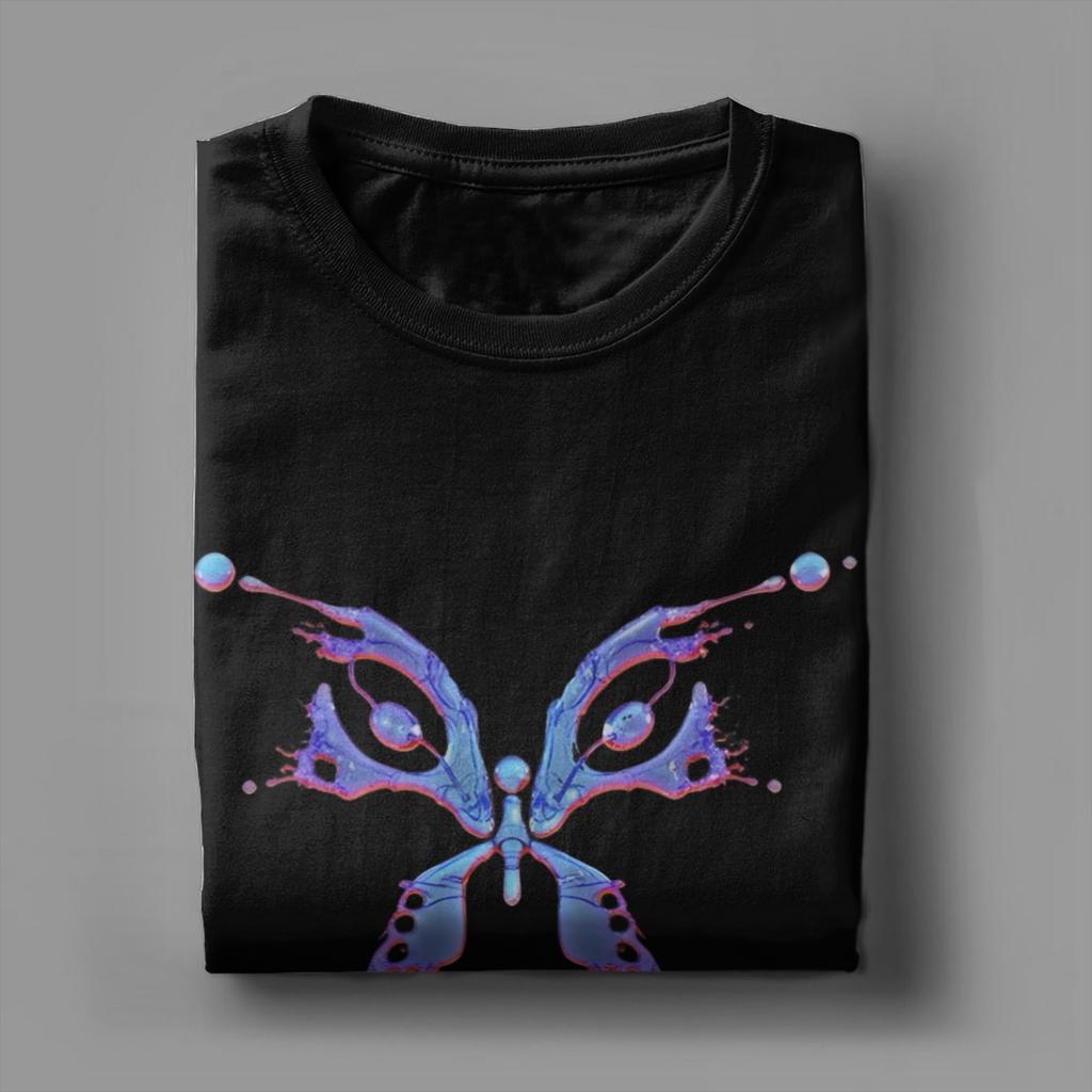 Funny Katys Perrys Butterfly T-Shirts Men Round Neck Pure Cotton T Shirts  Short Sleeve Tees Plus Size Clothes