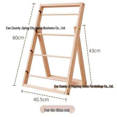 Solid Wood Ribbon and Yarn Storage Rack - Home DIY Display for Ribbon Spools In Art Areas
