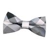 [One Limitation] Bow Tie, Check Pattern, FormalCasual, Wedding, Party, Stylish, Men's NK032 (Gray)