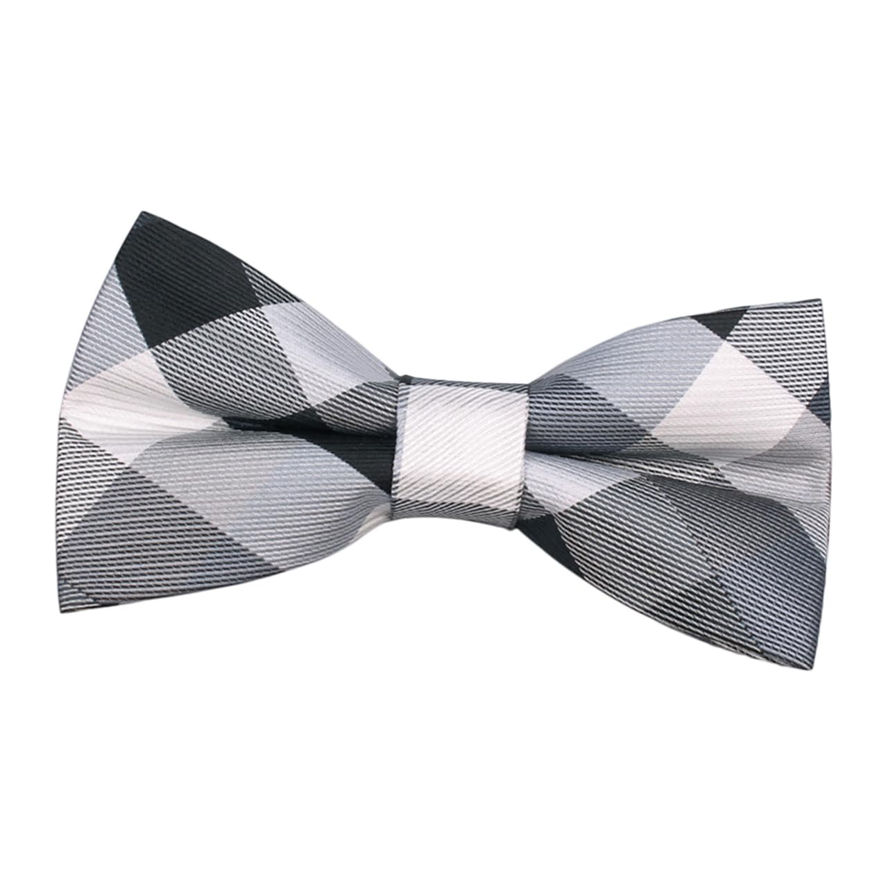 [One Limitation] Bow Tie, Check Pattern, FormalCasual, Wedding, Party, Stylish, Men s NK032 (Gray)