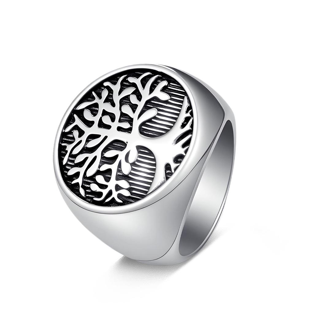 Stainless Steel Celtic Triquetra Cast Ring for Men: European & American Style Finger Jewelry