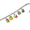 European & American Christmas Cartoon Charm Bracelet with Santa Claus, Bell, and Tree Pendants