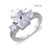 Women's Gold-plated Clear Zircon Ring Elegant Luxury Crystal Zircon Ring