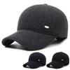 Herbst Winter Herren Ohrenschutz Baumwollmütze Samt Warm Baseballkappe Mittelalterlich und Älter Outdoor Winddicht Kälteschutzmütze