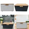 Bread Bin with Bamboo Lid for Home Baked Goods