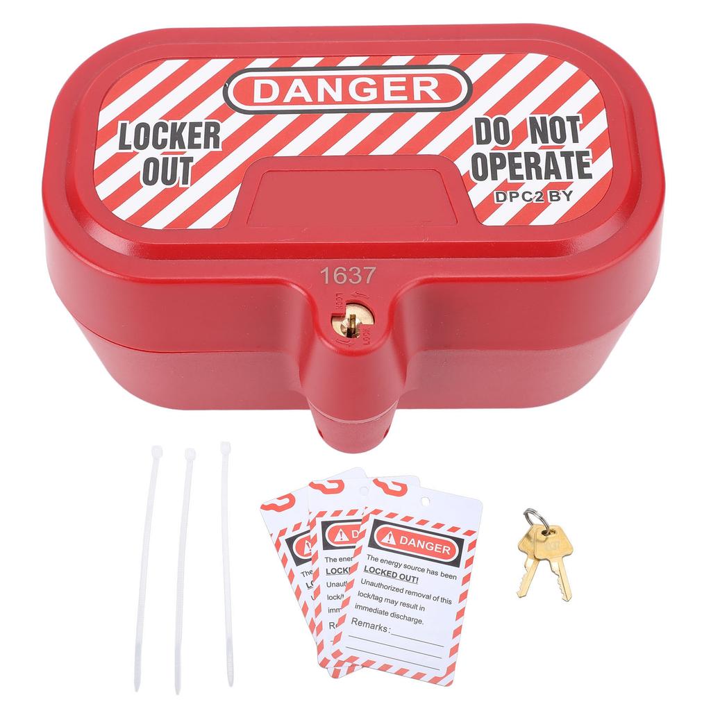 Plug Lockout Box Self Cylinder Design PA and ABS High Strength Industrial Plug Safety Lock