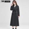 LUDIan Women's Double-Breasted Trench Coat