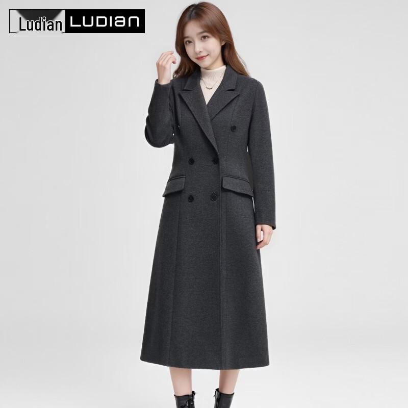 LUDIan Women's Double-Breasted Trench Coat