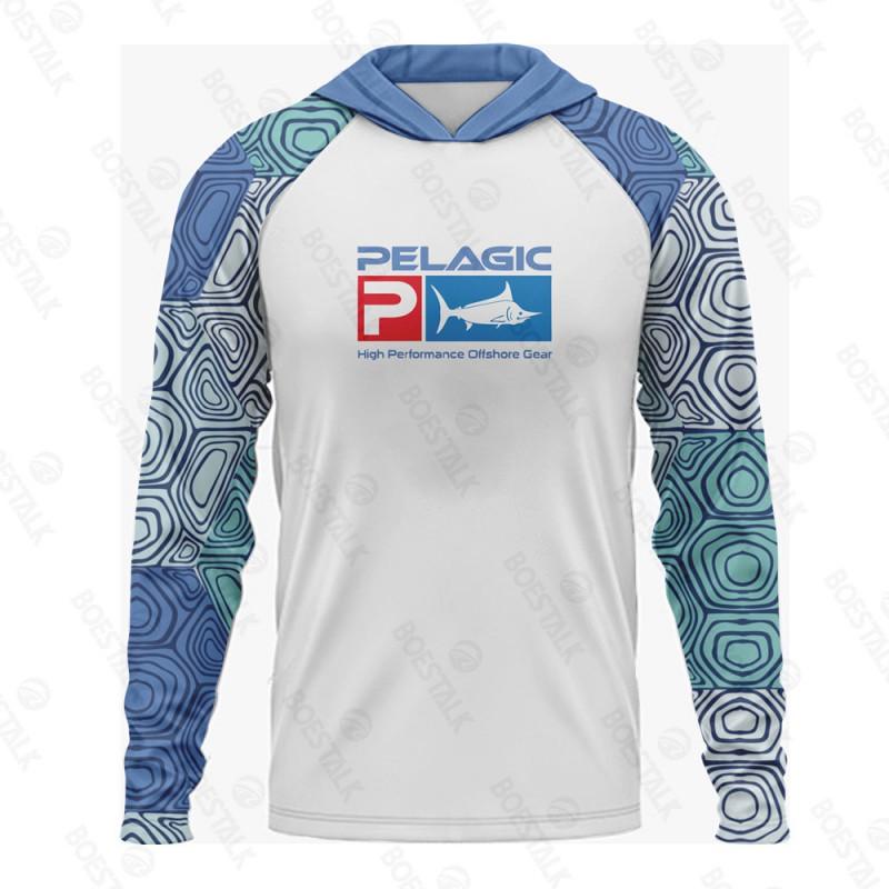 Chemise de pêche pour homme à séchage rapide, protection UV, avec capuche, légère, manches longues, pour l'extérieur, été, cyclisme, sports