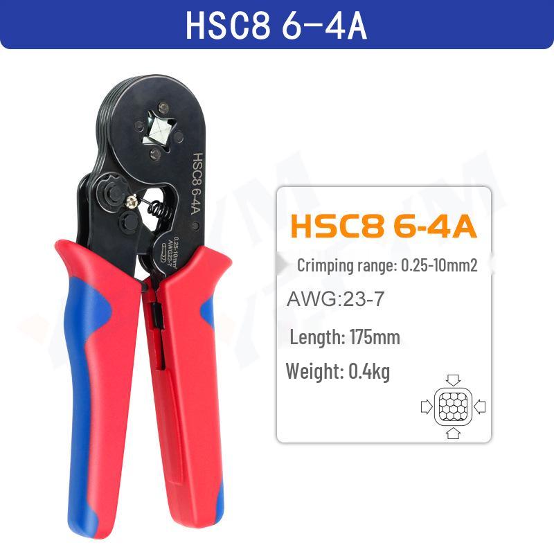 Tubular Terminal Crimping Pliers HSC8-6-4 with 1200-Piece Electrician Kit