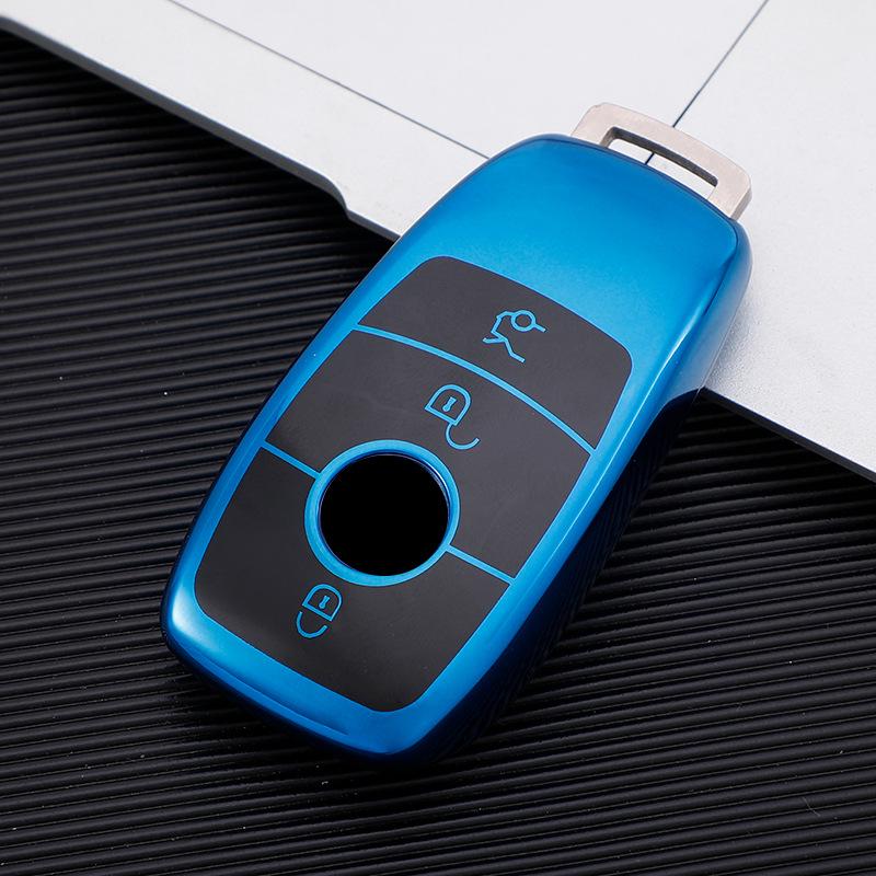 Mercedes-Benz E-Class TPU Key Case Cover for E300l E200l S320 LS450 - Full Protection Soft Rubber Key Bag