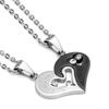 Fashion Rhinestone Heart Pendant Necklace For Couples Unisex Love Charm Clavicle Chain Jewelry Gift For Him And Her