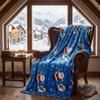 Reindeer Sofa Nap Blanket Snowman Throw Blanket Home Decoration Flannel Blanket  Living Room