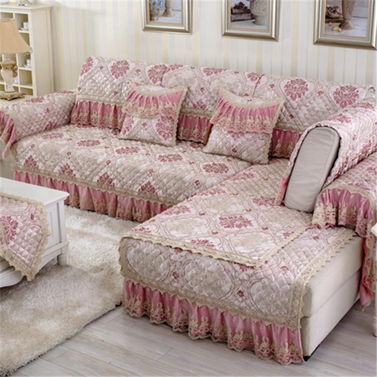 European-Style Fashionable Lace Jacquard Sofa Cushion Cushion Simple Modern Four Seasons Fabric Sofa Cover