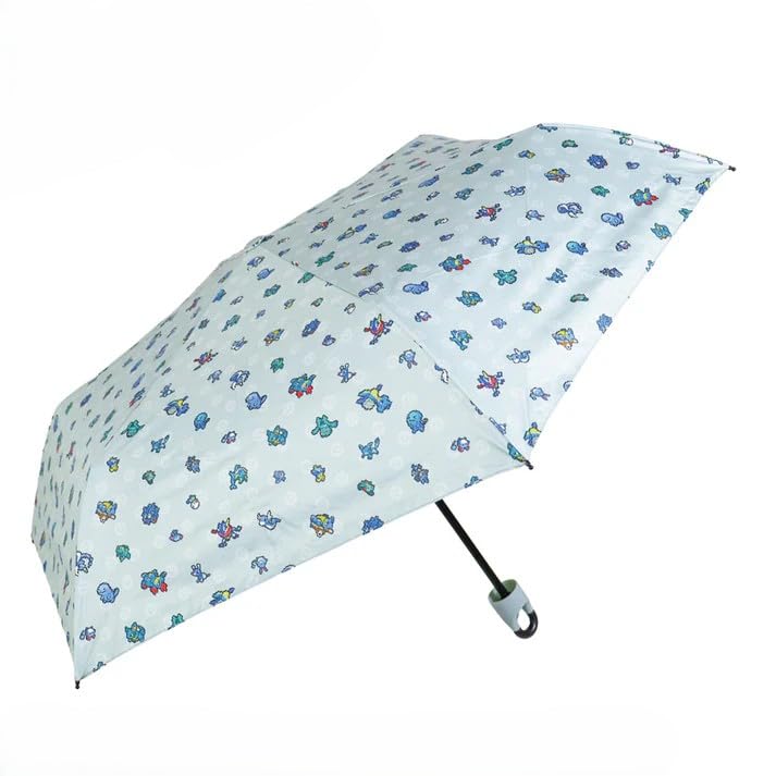 Pokemon Carabiner Umbrella 50cm Rain Shine Pixel Art Blue