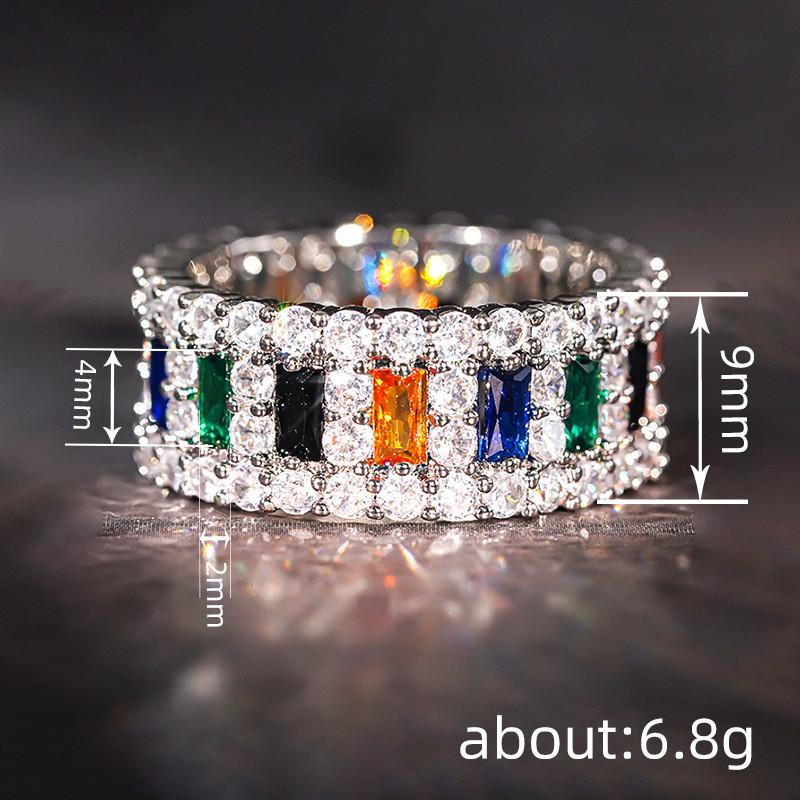 CopperShiny Cubic Zircon Women Rings Female Daily Wear Stylish Colorful Rings Anniversary Girl Gift Jewelry