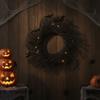Glowing Halloween Branch Wreath Dark Style Spooky Halloween Wreath  Window