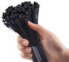 Black Cable Ties, 500mm, 250 Pieces, Long, Garden Cable Management, Durable, Outdoor Use