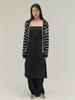 Sorry, Too Much Love Button Detail Square Neck Slip Dress_Black