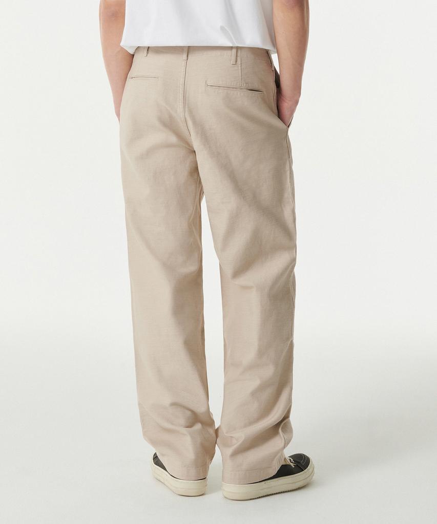 MUSINSA STANDARD Back Satin Officer Pants [Light Beige]