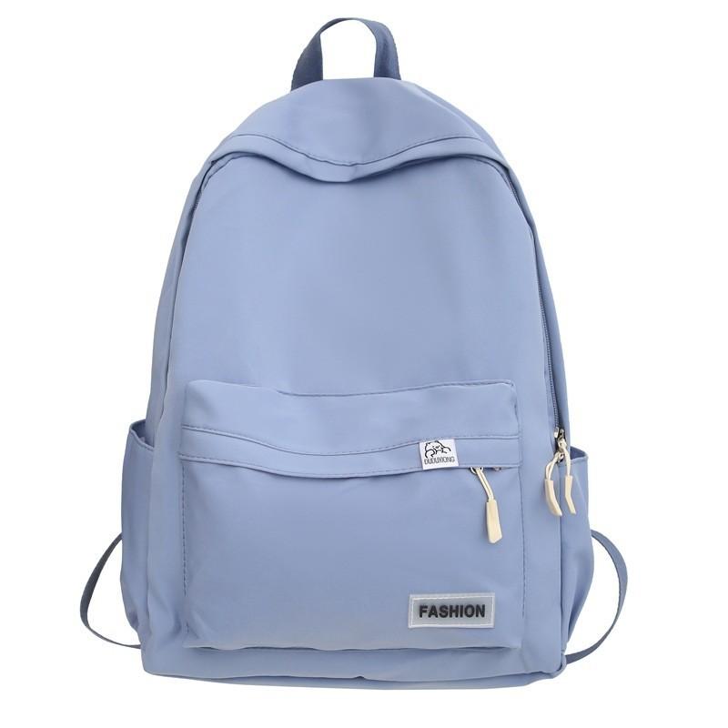 

New Wholesale Women s Korean Style Casual College Student Backpack Simple And Versatile Large Capacity Relieve Pressure Travel Bag синий