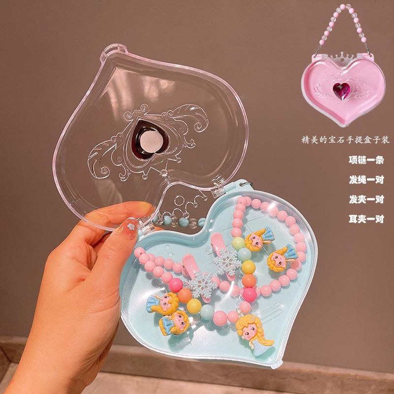 Children's Jewelry, Baby Cartoon Cute Fruit Pendant Bracelet Set, Birthday Gift Box