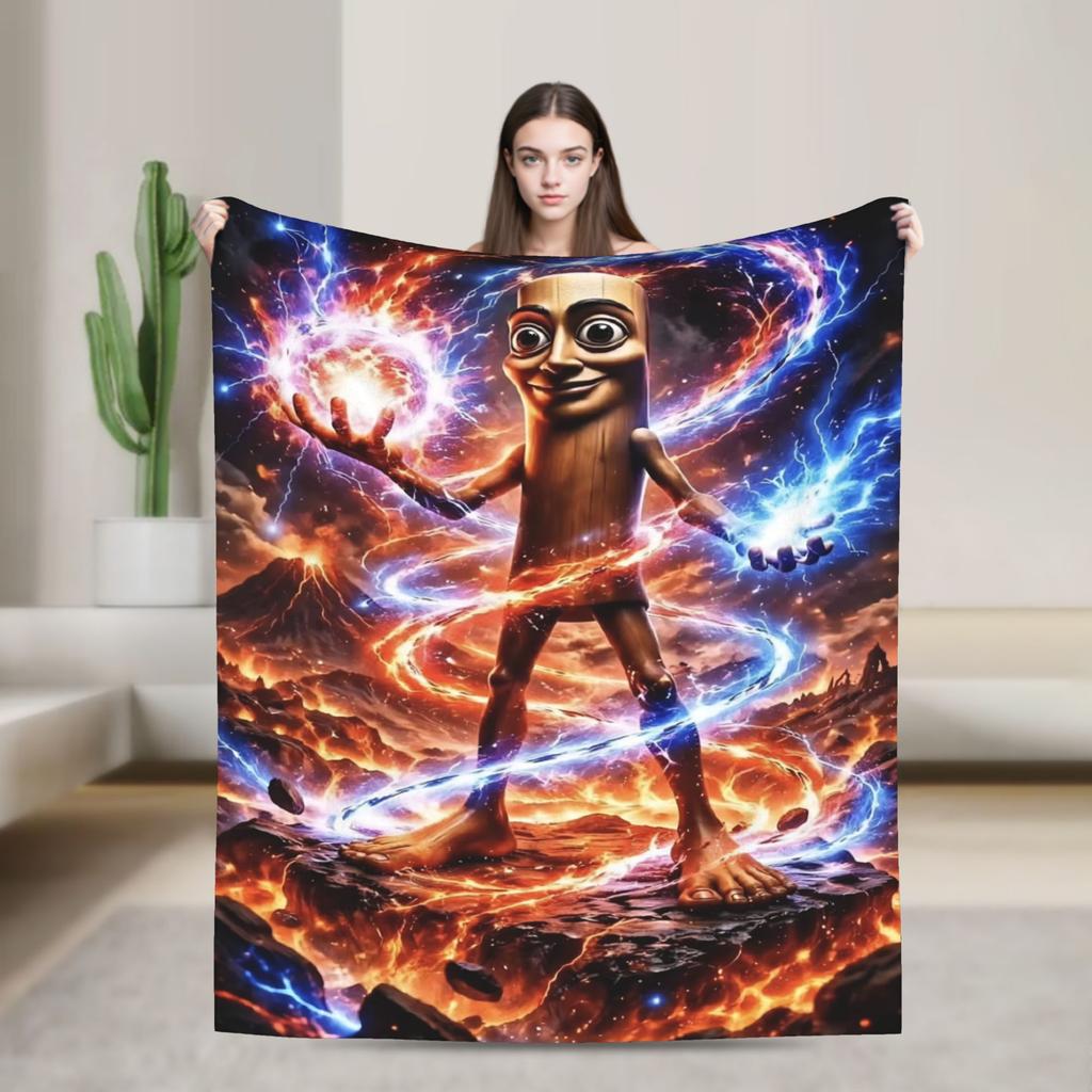 Brainrot Tung Tung Sahur Bombardiro Crocodilo Merch Blanket Soft Fleece Throw Blankets Comfortable Bedspreads