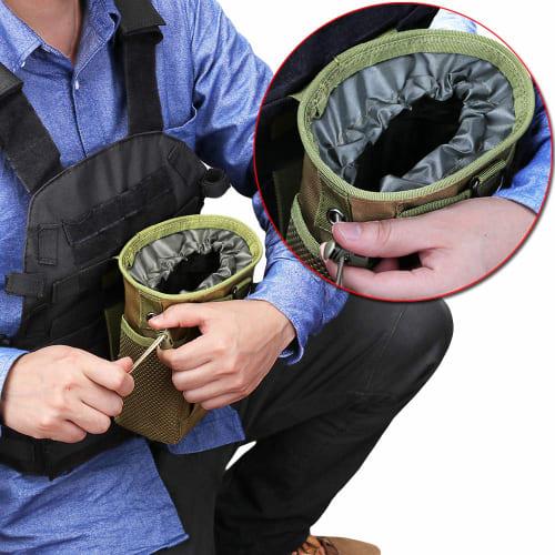 JETEDC MOLLE Dump Pouches, Military Storage Belt Bags, Pack of 2 (Black)