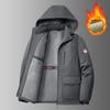 Men Outdoor Jacket Fleece Lined Thick Warm Winter Jacket Hiking Camping Windbreaker Plus Size Outwear Hooded Coat
