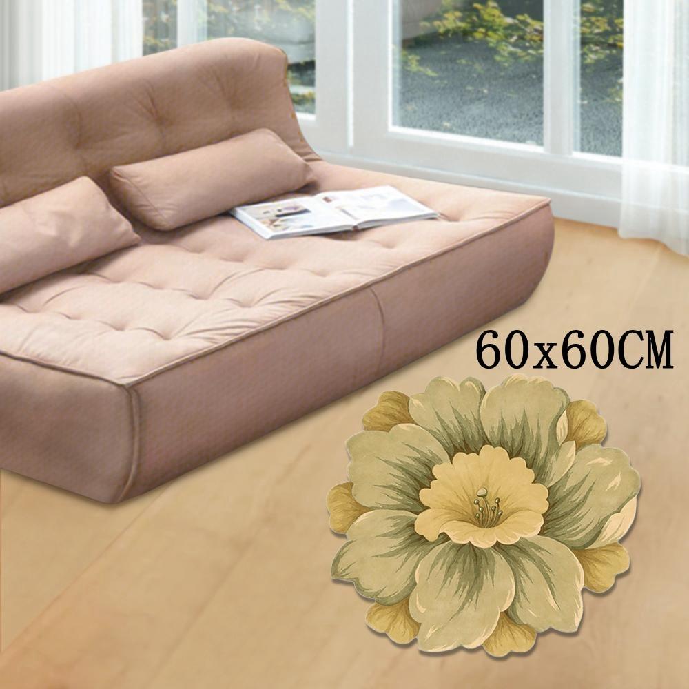 Pastoral Lotus Floor Mat Special-shaped Door Gasket Flower Carpet Living Room Tea Table Bedside
