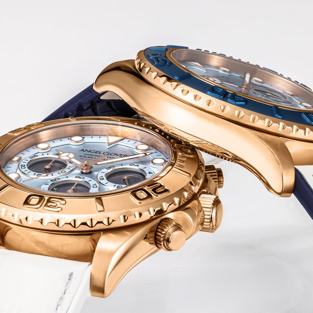 Angel Clover Timecraft Diver White Watch TCD45PPB-WH Men's