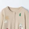 2026 Autumn/Winter Women's Cashmere Embroidered Round Neck Cardigan - Loose, Thick Knitwear Sweater Top