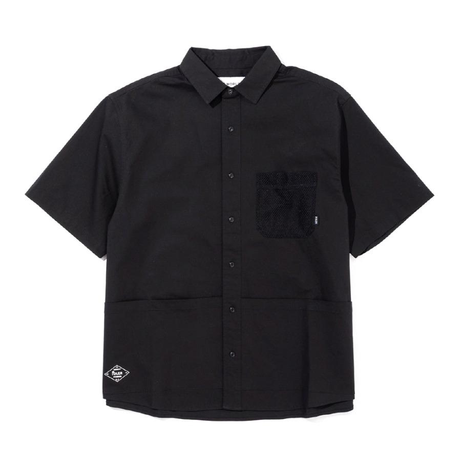 Polar Staff Stretch Multi-Pocket Relaxed Fit Shirt Black L (231Mcv0005Blkl)