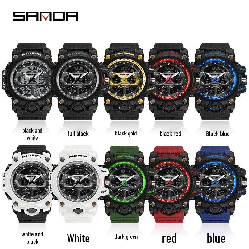 Fashionable Sanda 3153 Men's Multifunctional Sports Watch - Trendy and Creative Design